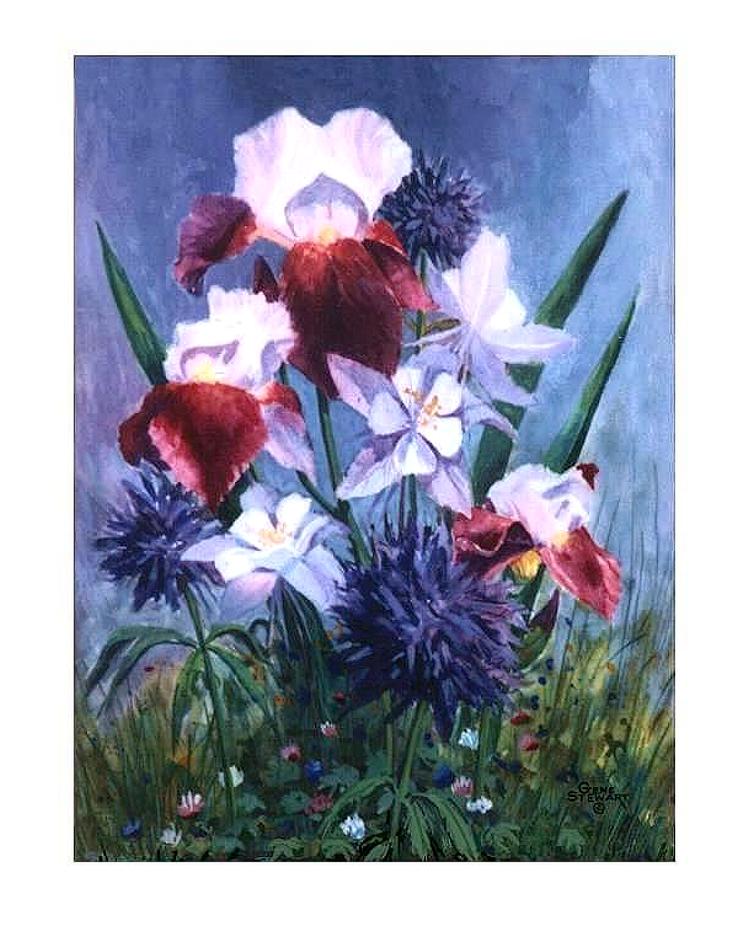 "Iris Bouquet", print