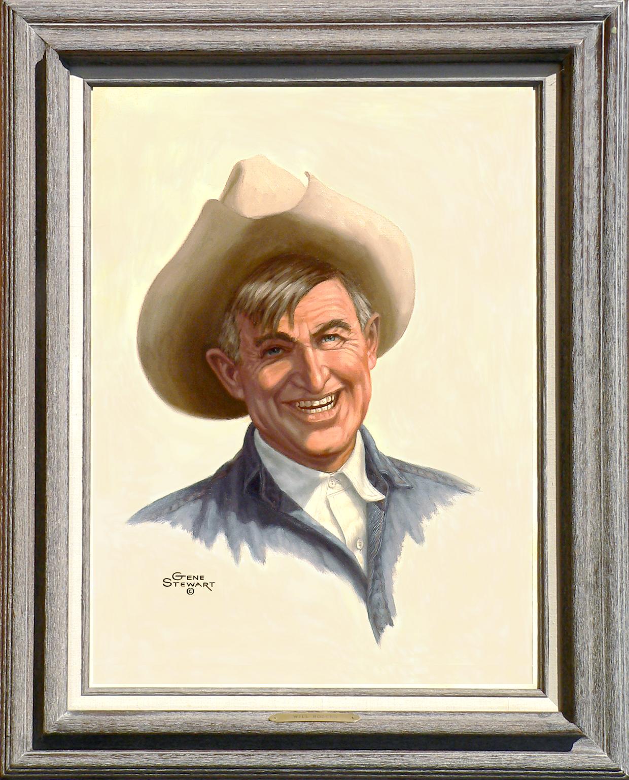 "Will Rogers" Oils on canvas