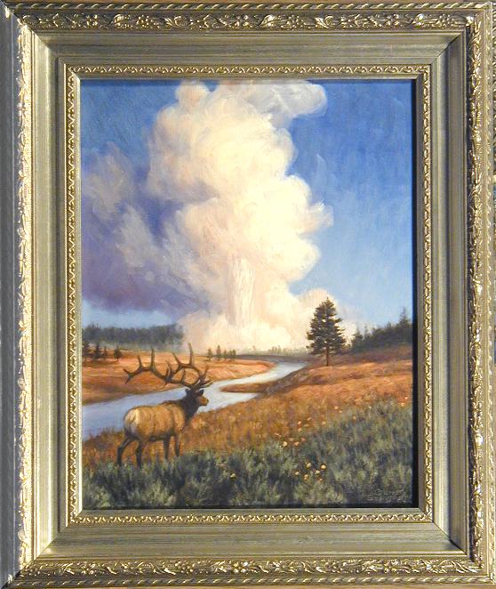 "Yellowstone Wonder", oils on masonite