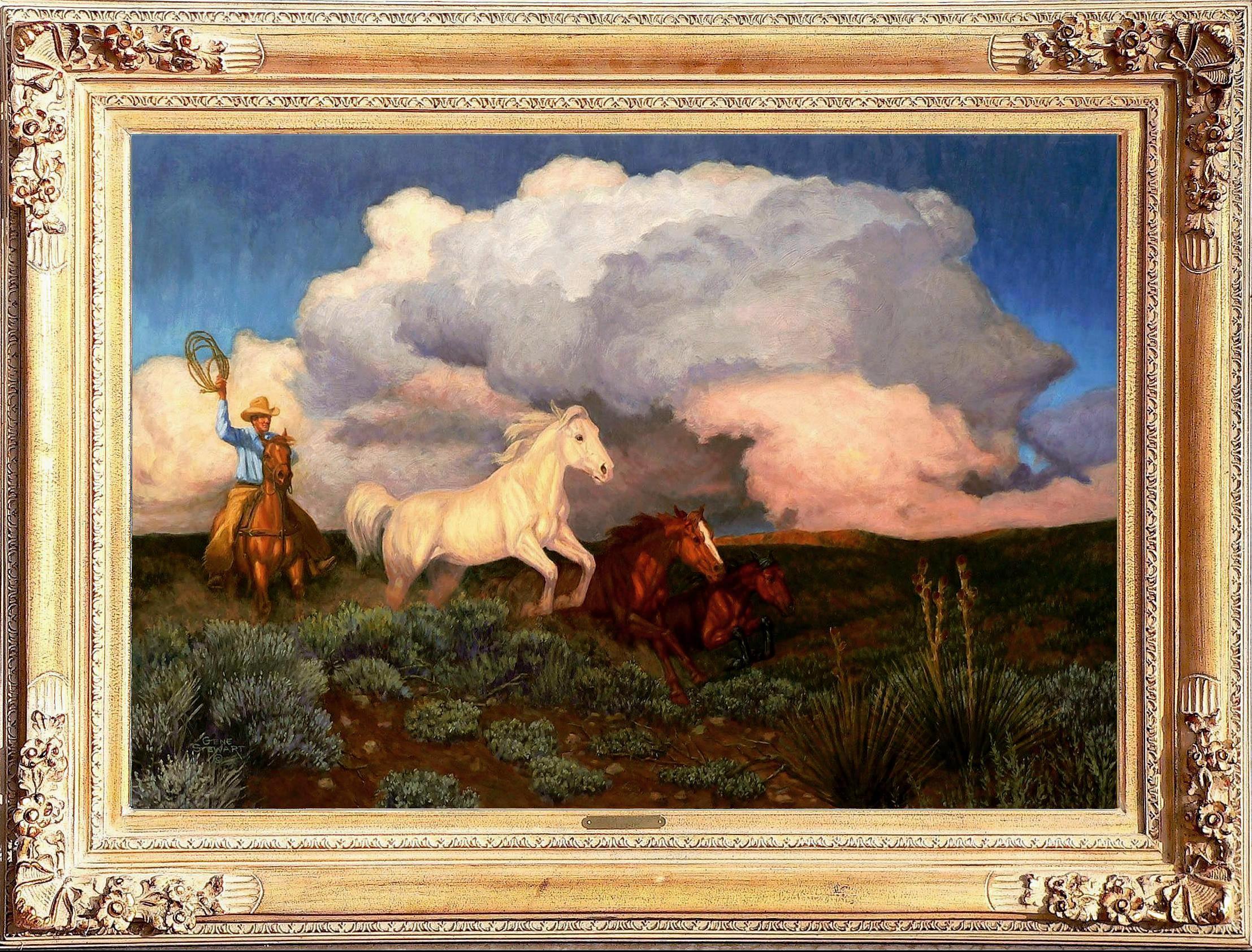 "Range Rovers",oil painting